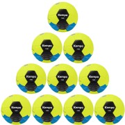 10er Ballpaket / Ballset Kempa Handball TIRO fluo gelb/kempablau Gr. 0